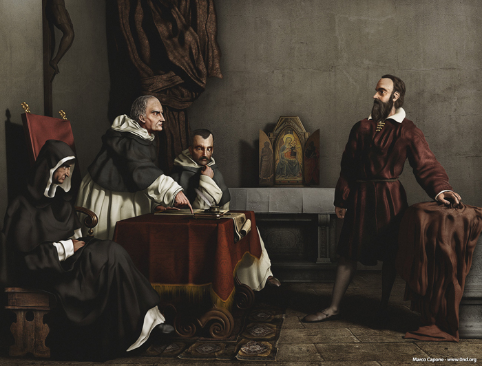 Galileo Galilei facing the Roman Inquisition 